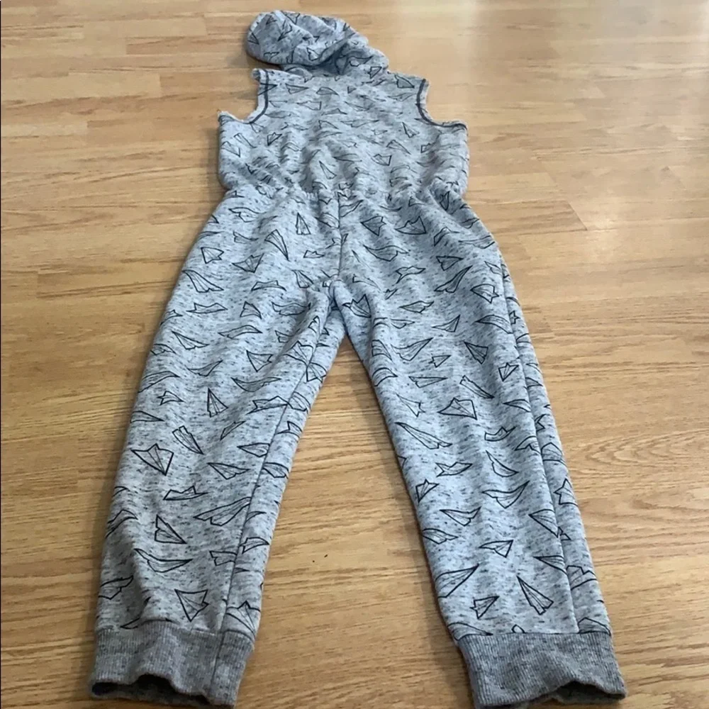 Kind is Cool Gray zip front one piece romper small